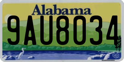 AL license plate 9AU8034