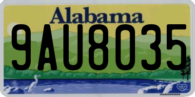 AL license plate 9AU8035