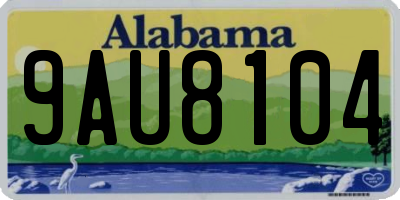 AL license plate 9AU8104