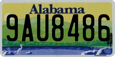AL license plate 9AU8486