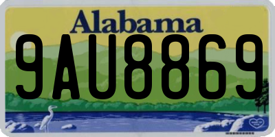 AL license plate 9AU8869