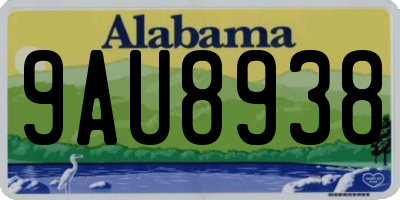 AL license plate 9AU8938