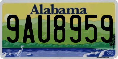 AL license plate 9AU8959