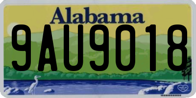 AL license plate 9AU9018