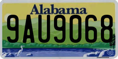 AL license plate 9AU9068