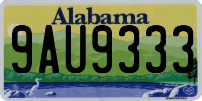 AL license plate 9AU9333