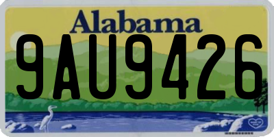 AL license plate 9AU9426