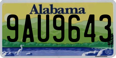 AL license plate 9AU9643