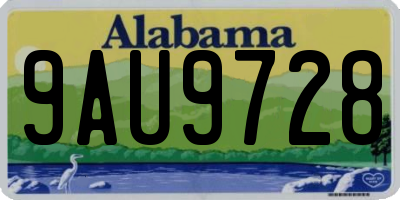 AL license plate 9AU9728
