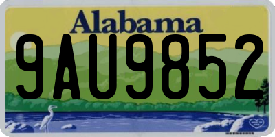AL license plate 9AU9852