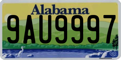 AL license plate 9AU9997