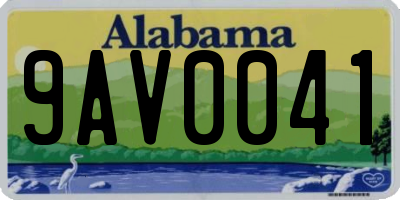 AL license plate 9AV0041