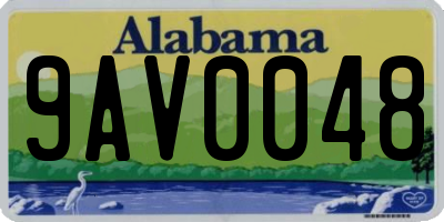 AL license plate 9AV0048