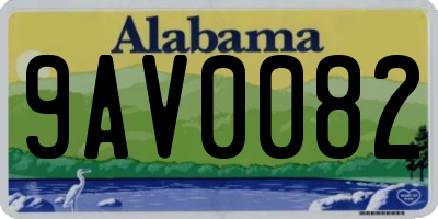 AL license plate 9AV0082