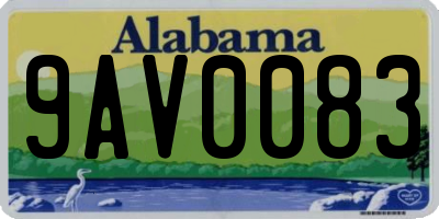 AL license plate 9AV0083