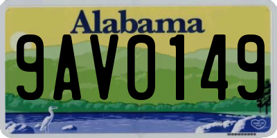 AL license plate 9AV0149
