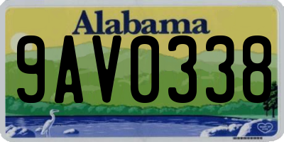 AL license plate 9AV0338