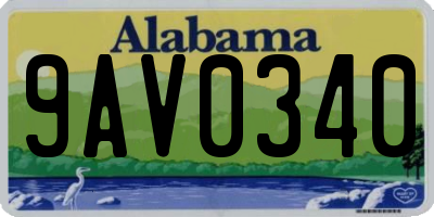 AL license plate 9AV0340