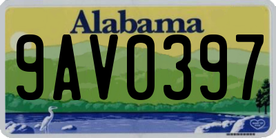 AL license plate 9AV0397