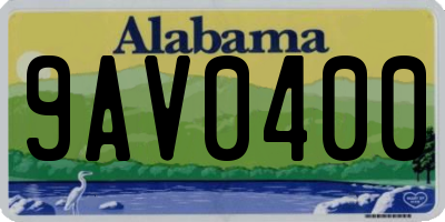 AL license plate 9AV0400