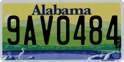 AL license plate 9AV0484