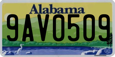 AL license plate 9AV0509