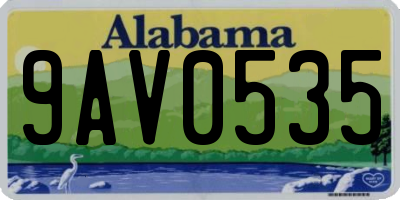 AL license plate 9AV0535