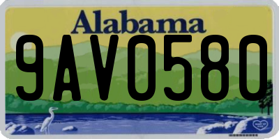 AL license plate 9AV0580