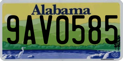 AL license plate 9AV0585
