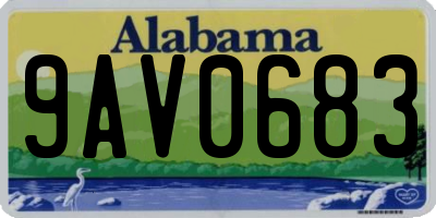 AL license plate 9AV0683