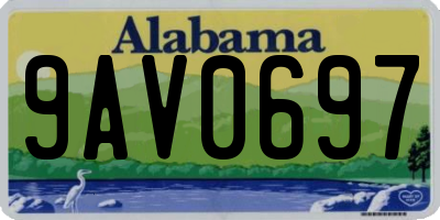 AL license plate 9AV0697