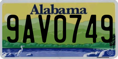AL license plate 9AV0749