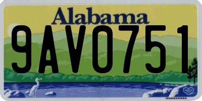 AL license plate 9AV0751