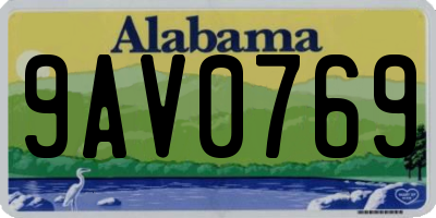AL license plate 9AV0769