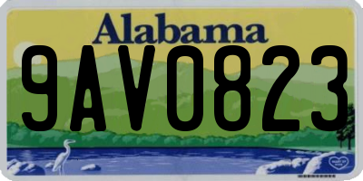 AL license plate 9AV0823