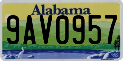 AL license plate 9AV0957