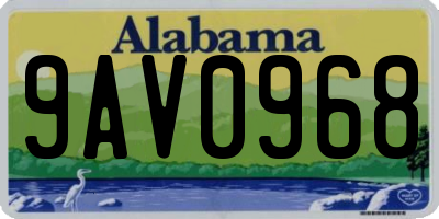 AL license plate 9AV0968