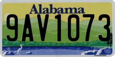 AL license plate 9AV1073