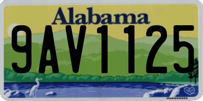 AL license plate 9AV1125