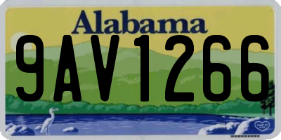 AL license plate 9AV1266