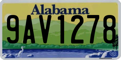 AL license plate 9AV1278
