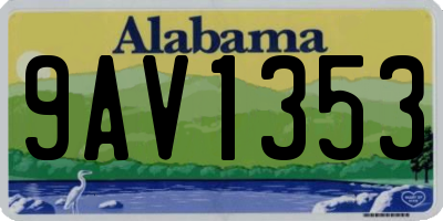 AL license plate 9AV1353