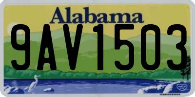 AL license plate 9AV1503