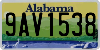 AL license plate 9AV1538