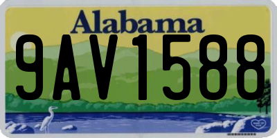 AL license plate 9AV1588