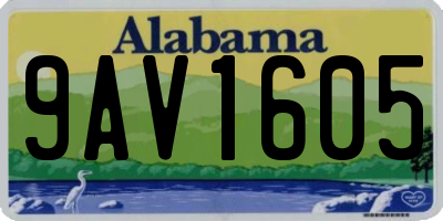 AL license plate 9AV1605
