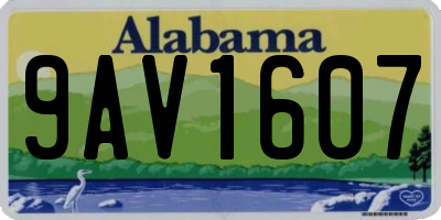 AL license plate 9AV1607