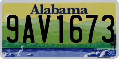 AL license plate 9AV1673