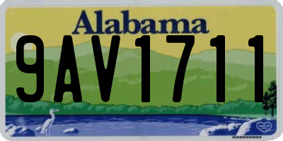 AL license plate 9AV1711
