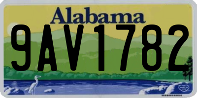 AL license plate 9AV1782